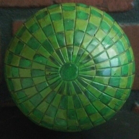 Jim Shore Easter Egg 4" Decorative Country scene Houses church Vintage embossed - Picture 4 of 6